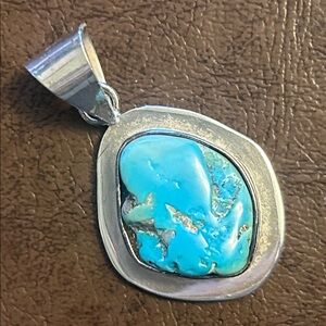 Golden Hills Sterling Turquoise Pendant